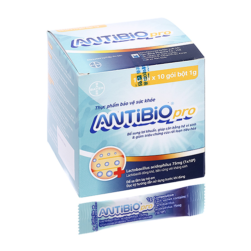 Men vi sinh Antibio Pro bổ sung lợi khuẩn hộp 100 gói